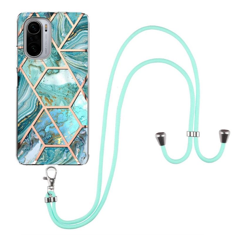 Hoesje voor Xiaomi Mi 11i / Poco F3 Met Koord Geometrisch
