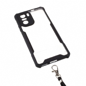 Hoesje voor Xiaomi Mi 11i / Poco F3 Met Koord Transparant Sana
