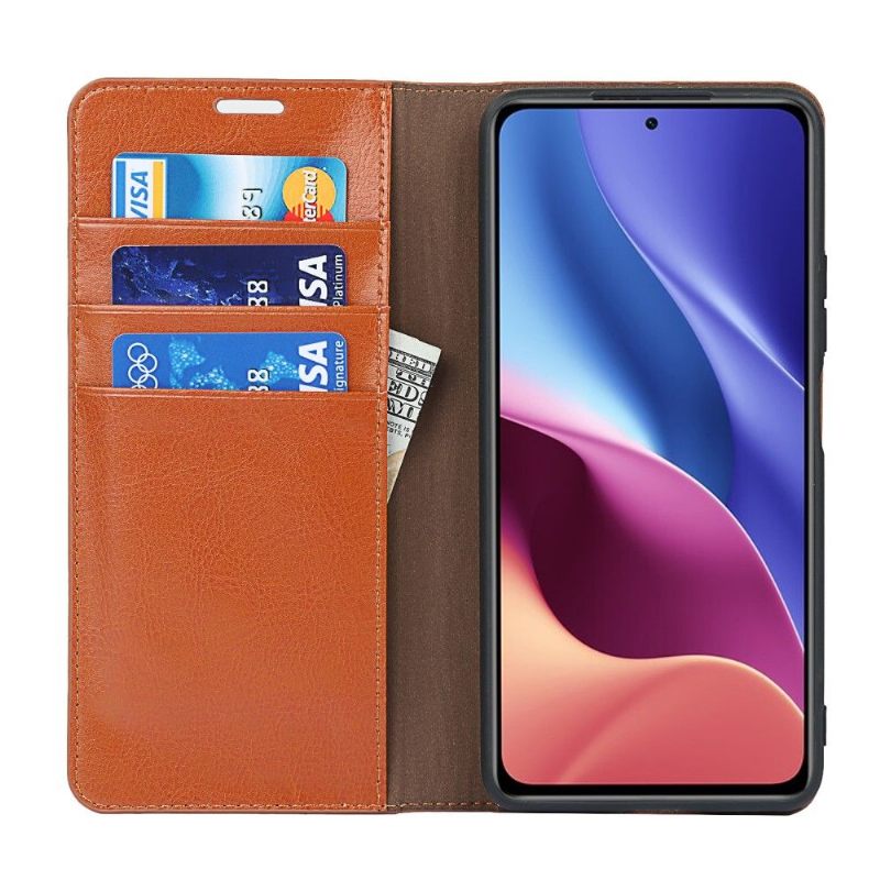 Leren Hoesje voor Xiaomi Mi 11i / Poco F3 Bescherming Ondersteuningsfunctie Voor Leren Kaarthouder