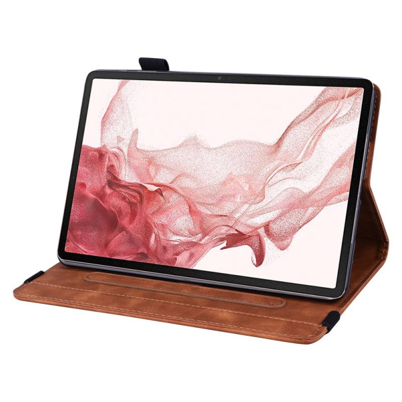 Cover Samsung Galaxy Tab S11 Ultra Mandala Met Suède-effect Bescherming Hoesje