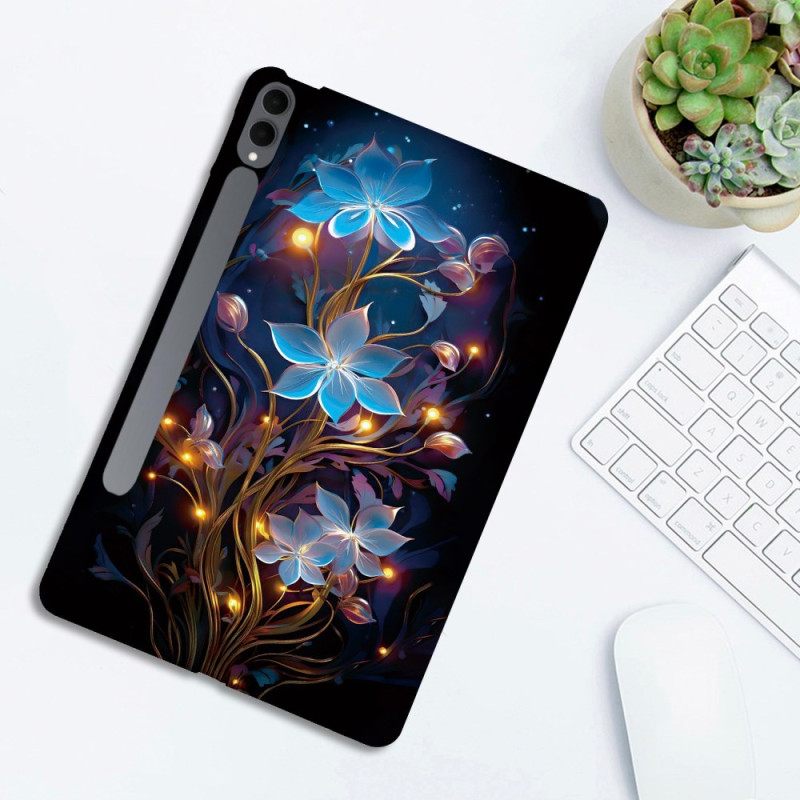 Hoesje Samsung Galaxy Tab S11 Ultra Blauwe Bloemen Bescherming Hoesje