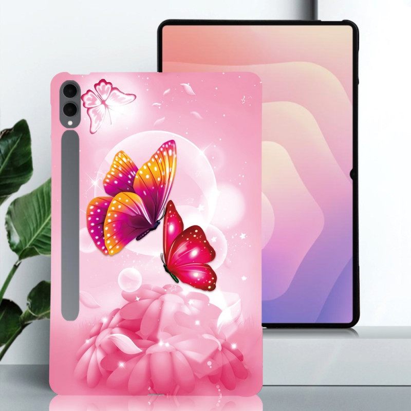 Hoesje Samsung Galaxy Tab S11 Ultra Roze Vlinders Bescherming Hoesje