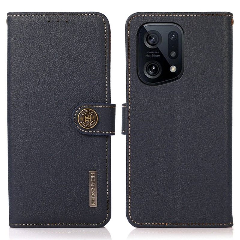 Flip Case voor Oppo Find X5 Khazneh Klassiek Leer