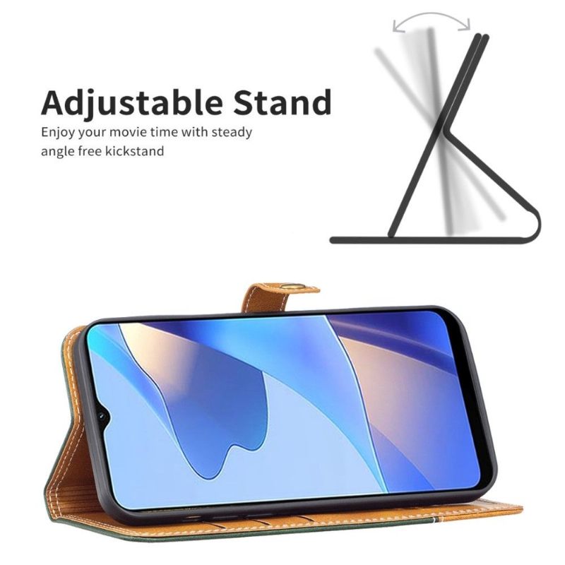 Folio-hoesje voor Oppo Find X5 Binfen Series-8 Zichtbare Naden
