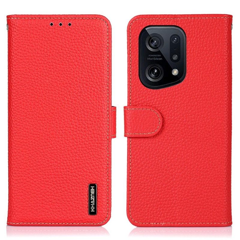 Folio-hoesje voor Oppo Find X5 Khazneh Generfd Leer