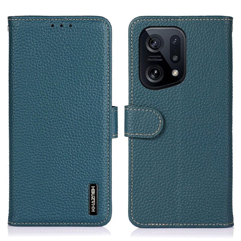 Folio-hoesje voor Oppo Find X5 Khazneh Generfd Leer