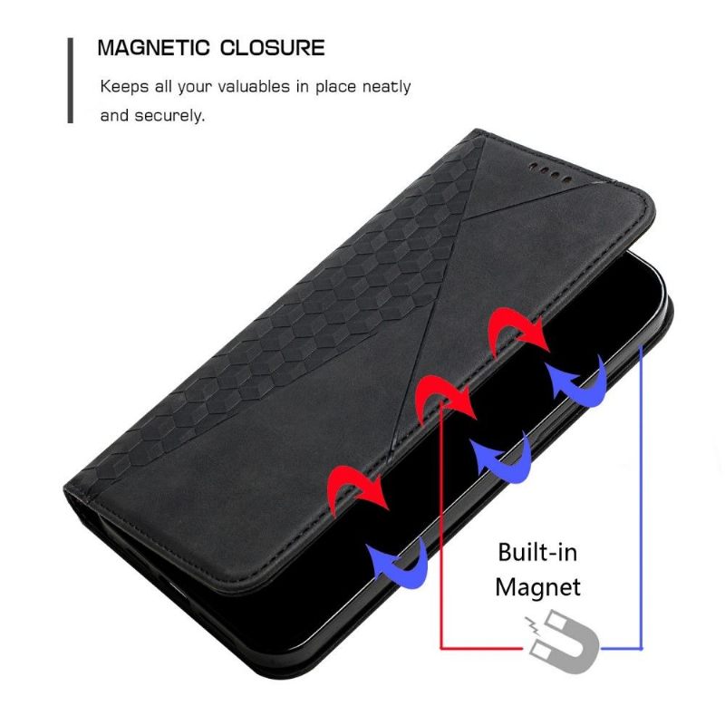 Folio-hoesje voor Oppo Find X5 Kunstleer Geometrie Ontwerp