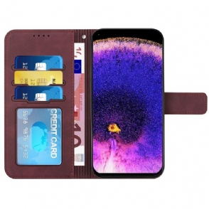 Folio-hoesje voor Oppo Find X5 Lachlijnen
