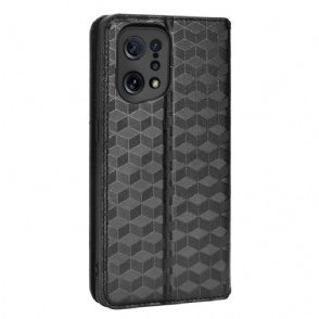 Folio-hoesje voor Oppo Find X5 Ontwerpgeometrie