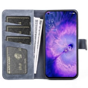 Folio-hoesje voor Oppo Find X5 Tweekleurige Foliostandaard