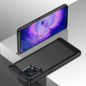 Hoesje voor Oppo Find X5 Geborsteld Siliconeneffect