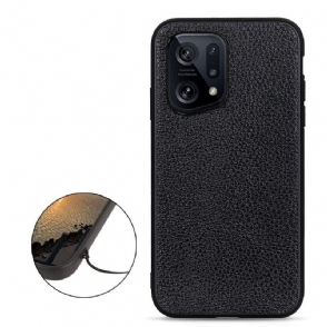 Telefoonhoesje voor Oppo Find X5 Bescherming Generfd Leer