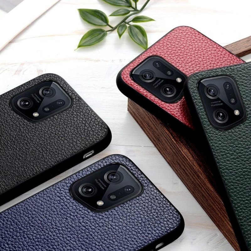 Telefoonhoesje voor Oppo Find X5 Bescherming Generfd Leer