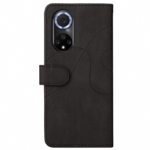 Folio-hoesje voor Honor 50 / Huawei Nova 9 Anti-fall Bicolor Artistiek