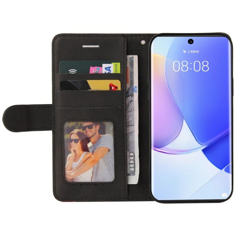 Folio-hoesje voor Honor 50 / Huawei Nova 9 Anti-fall Bicolor Artistiek
