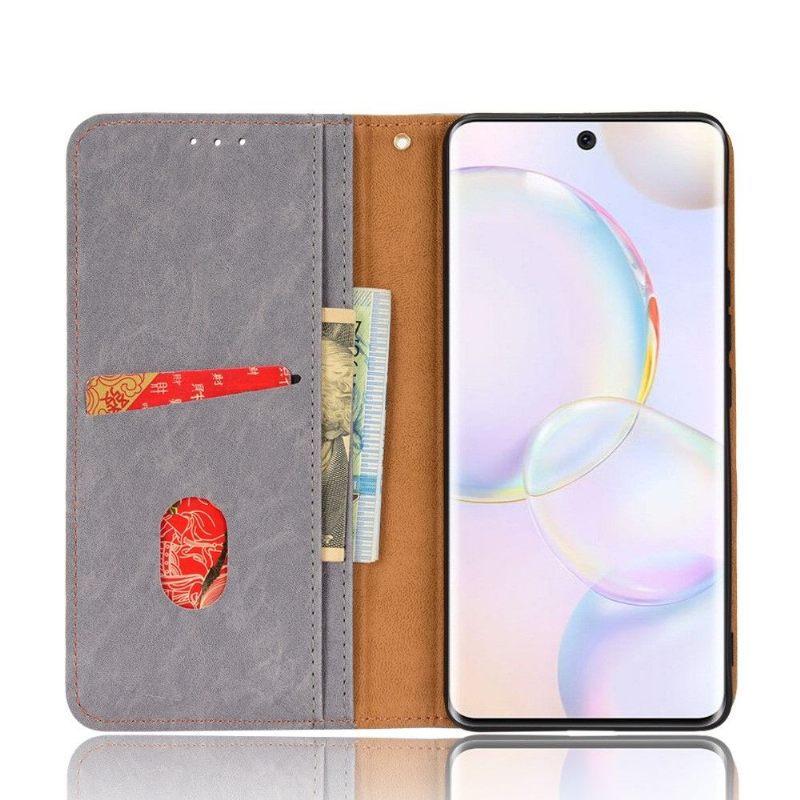 Folio-hoesje voor Honor 50 / Huawei Nova 9 Anti-fall Retro Kunstleer