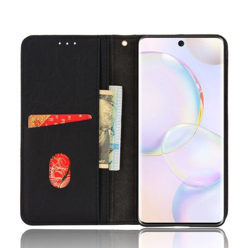 Folio-hoesje voor Honor 50 / Huawei Nova 9 Anti-fall Retro Kunstleer
