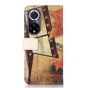 Folio-hoesje voor Honor 50 / Huawei Nova 9 Eiffeltoren In De Herfst
