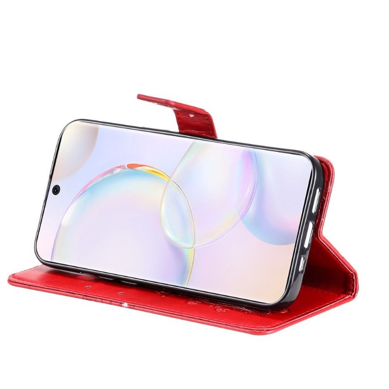 Folio-hoesje voor Honor 50 / Huawei Nova 9 Ondersteuningsfunctie Vlinders