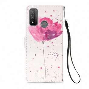 Flip Case voor Huawei P Smart 2020 Roze Bloem