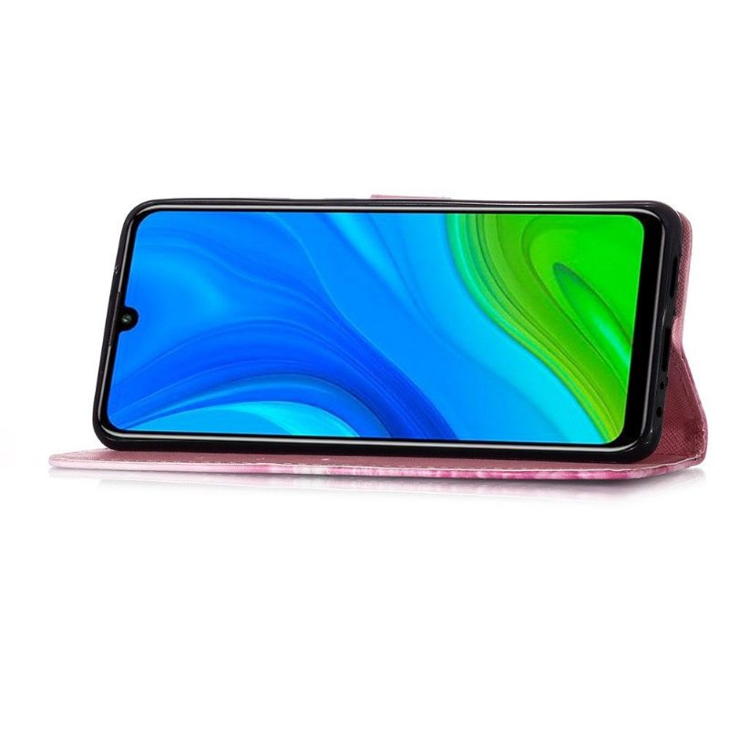 Flip Case voor Huawei P Smart 2020 Roze Bloem