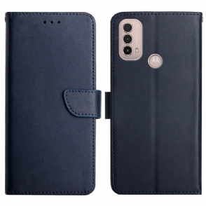 Folio-hoesje voor Moto E40 / E30 / E20 Echt Nappaleer