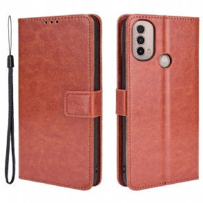 Folio-hoesje voor Moto E40 / E30 / E20 Flitsend Kunstleer