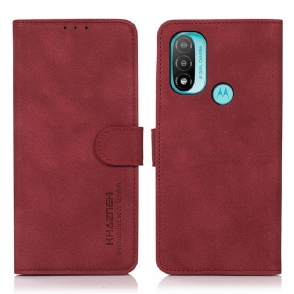 Folio-hoesje voor Moto E40 / E30 / E20 Khazneh Modieus Leereffect
