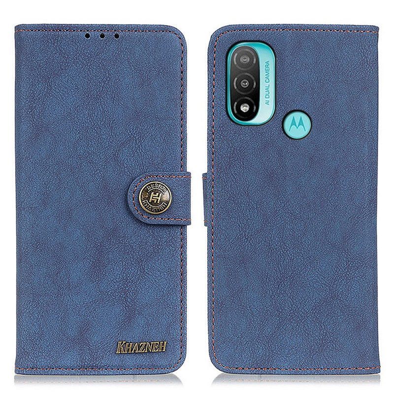 Folio-hoesje voor Moto E40 / E30 / E20 Khazneh Retro Splitleer