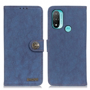 Folio-hoesje voor Moto E40 / E30 / E20 Khazneh Retro Splitleer