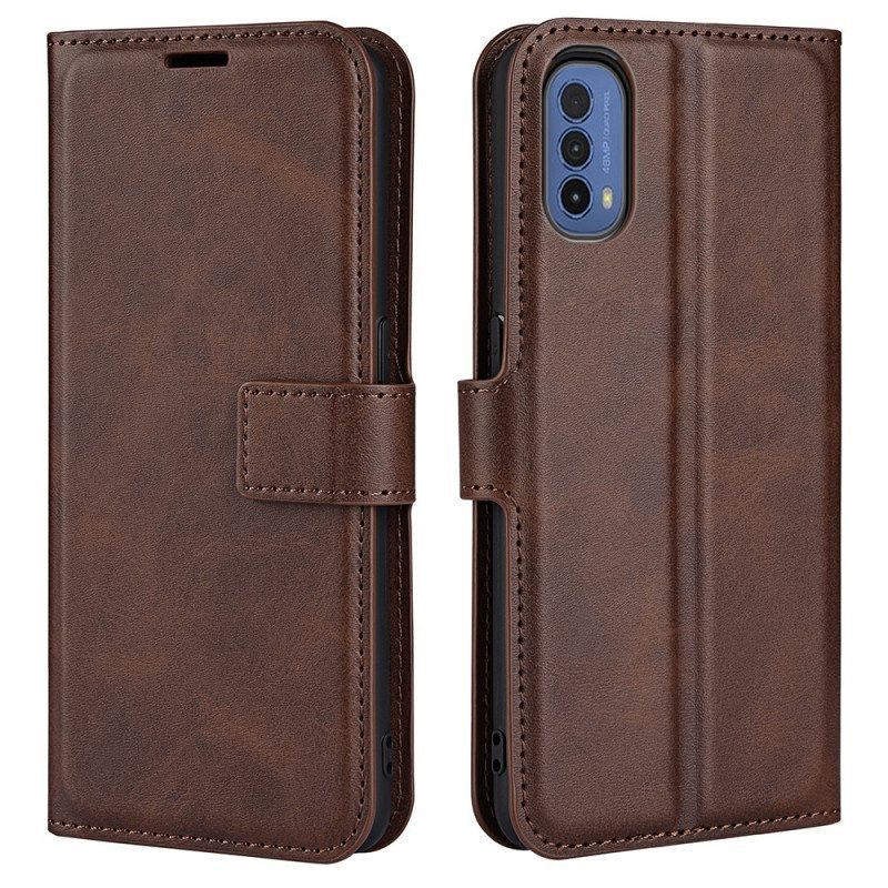 Folio-hoesje voor Moto E40 / E30 / E20 Slank Extreem Leereffect