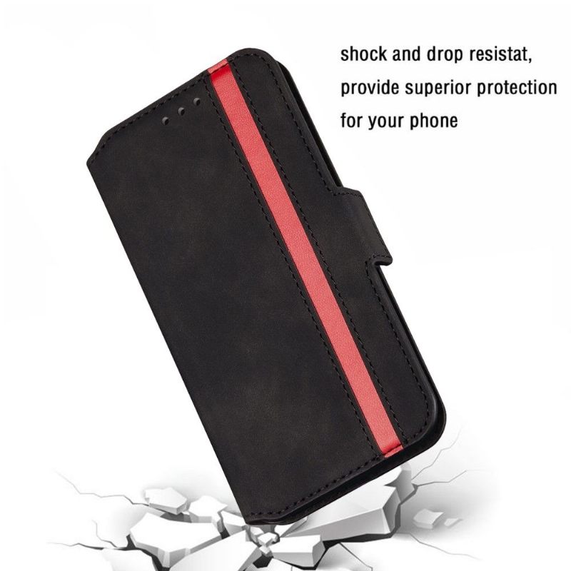 Folio-hoesje voor Huawei P30 Pro Retro Ledereffect - Zwart