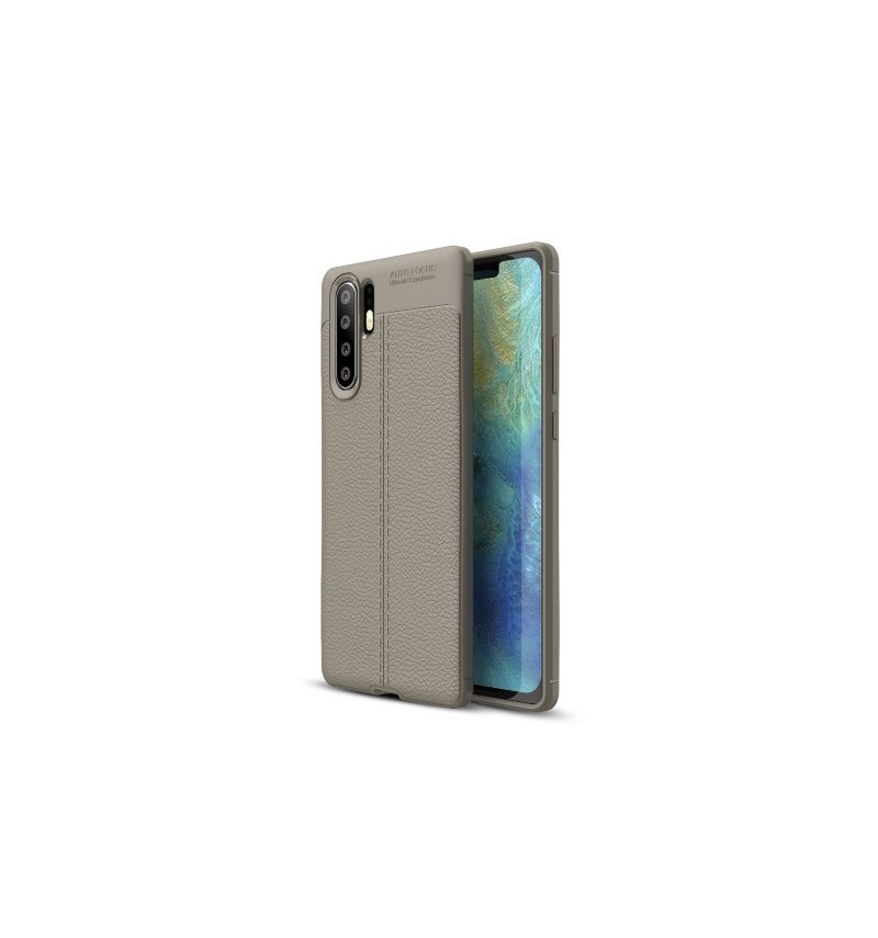 Hoesje voor Huawei P30 Pro Anti-fall Gel In Leerstijl Met Textuur