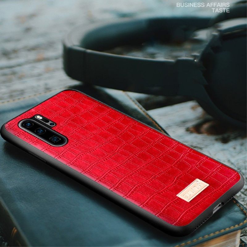 Hoesje voor Huawei P30 Pro Sulada Krokodillenleer Effect