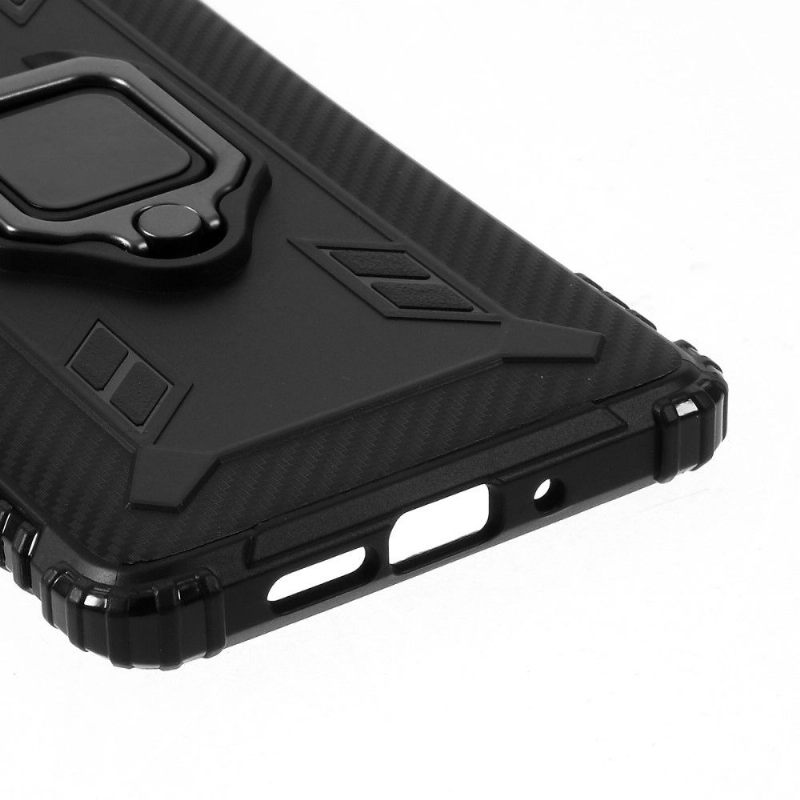 Telefoonhoesje voor Huawei P30 Pro Carbon Look Met Steunring