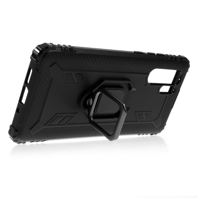 Telefoonhoesje voor Huawei P30 Pro Carbon Look Met Steunring