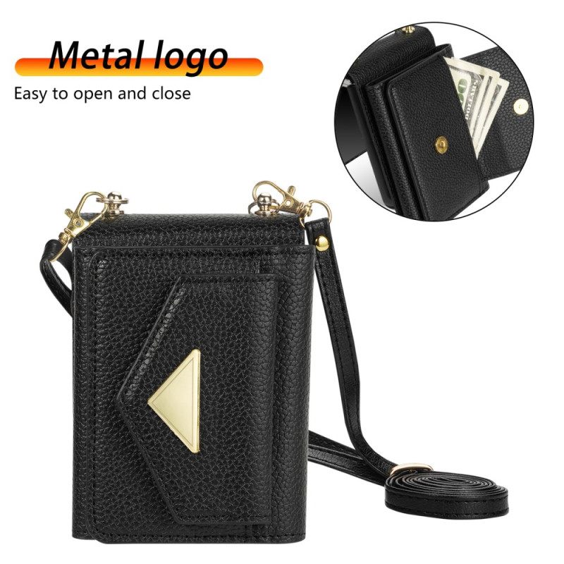 Case Hoesje Samsung Galaxy Z Flip 7 Telefoonhoesje Kaarthouder En Polsband