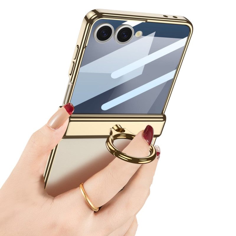 Case Hoesje Samsung Galaxy Z Flip 7 Telefoonhoesje Transparant Met Standaard En Magnetische Bescherming Gkk