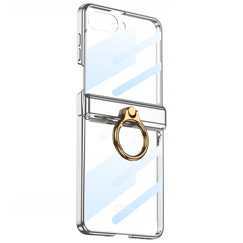 Case Hoesje Samsung Galaxy Z Flip 7 Telefoonhoesje Transparant Met Standaard En Magnetische Bescherming Gkk