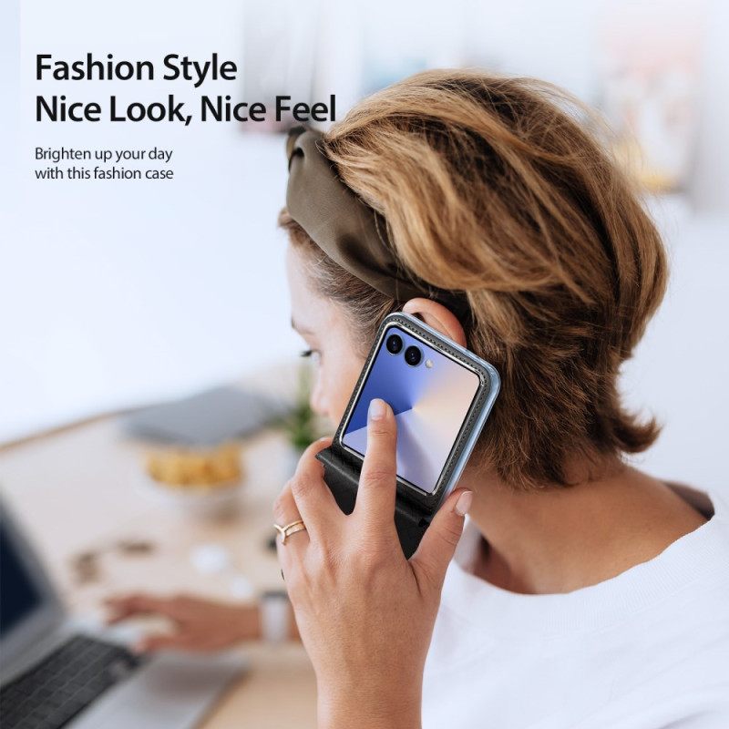 Cover Hoesje Samsung Galaxy Z Flip 7 Telefoonhoesje Bril-serie Dux Ducis