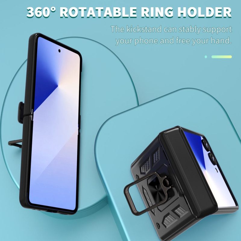 Cover Hoesje Samsung Galaxy Z Flip 7 Telefoonhoesje Duurzame Ring
