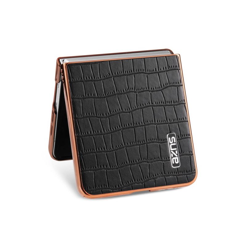 Cover Hoesje Samsung Galaxy Z Flip 7 Telefoonhoesje Krokodillenstijl