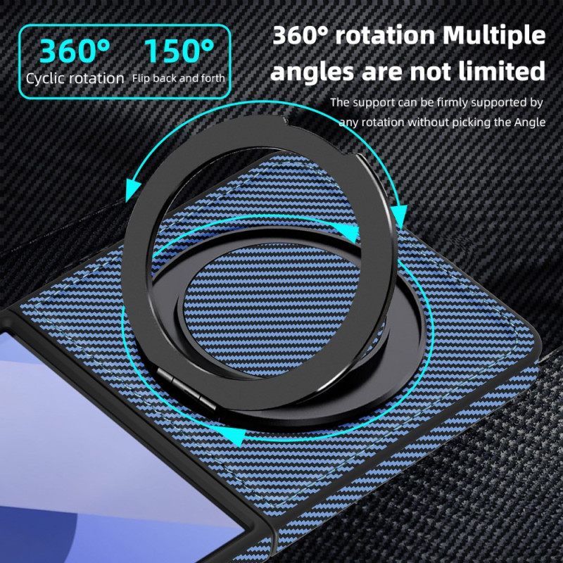 Cover Hoesje Samsung Galaxy Z Flip 7 Telefoonhoesje Magnetische Koolstofvezel