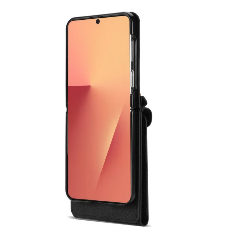 Cover Hoesje Samsung Galaxy Z Flip 7 Telefoonhoesje Portemonnee Met Rits En Schouderriem