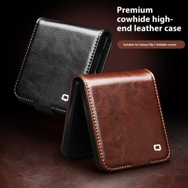 Cover Samsung Galaxy Z Flip 7 Qialino Kaarthouder Bescherming Hoesje