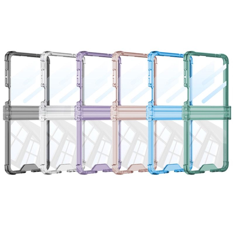 Hoesje Samsung Galaxy Z Flip 7 Gekleurd Doorschijnend Met Airbagbescherming Bescherming Hoesje