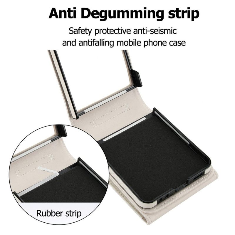 Hoesje Samsung Galaxy Z Flip 7 Gewatteerde Portemonnee En Riem