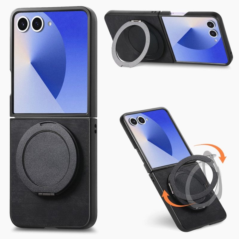 Hoesje Samsung Galaxy Z Flip 7 Leereffect Met Draaibare Standaard