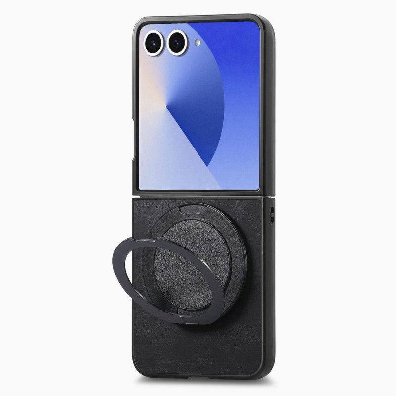 Hoesje Samsung Galaxy Z Flip 7 Leereffect Met Draaibare Standaard