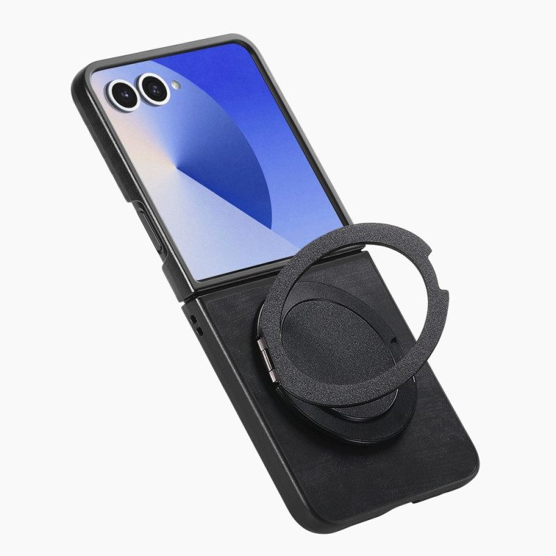 Hoesje Samsung Galaxy Z Flip 7 Leereffect Met Draaibare Standaard